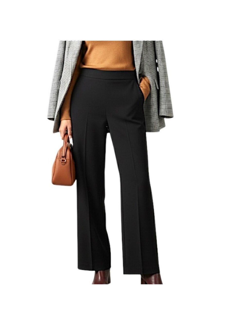 90s CHANEL Karl Lagerfeld era wool gabardine palazzo wide leg trousers FR 34